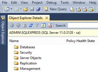 Object explorer details